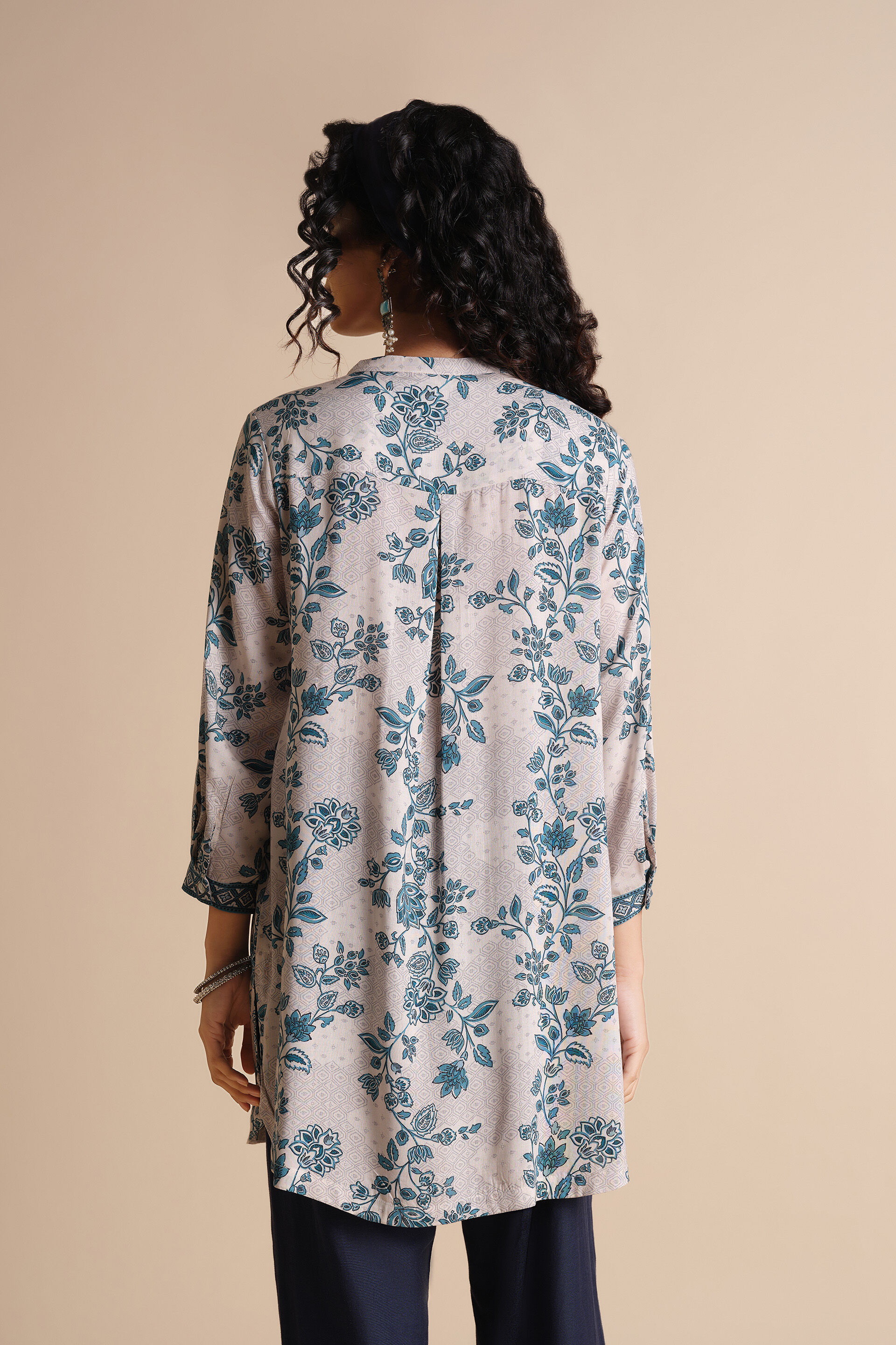 Phool Patti Tunic, Off White, image 5